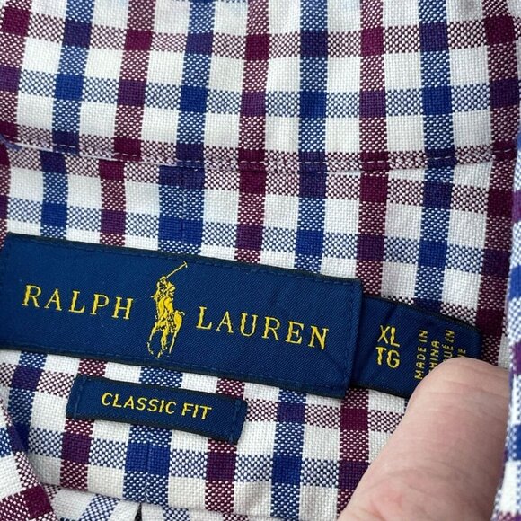 Ralph Lauren Classic Fit XL Multicolor Checkered Button-Down Shirt 5577 - Picture 3 of 7